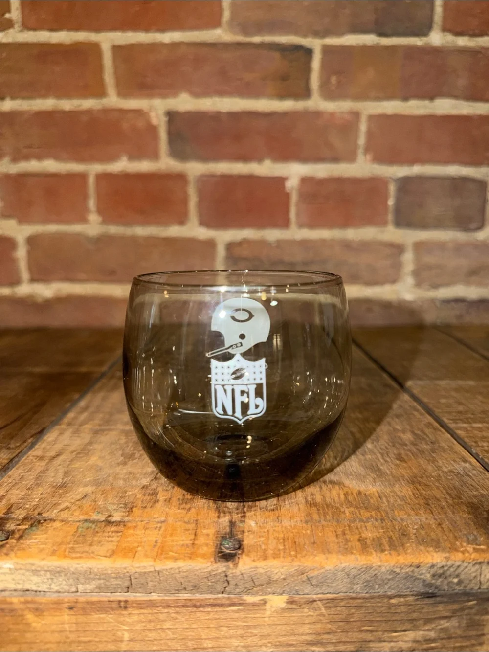 NFL Chicago Bears Clear Glass with White Helmet Logo